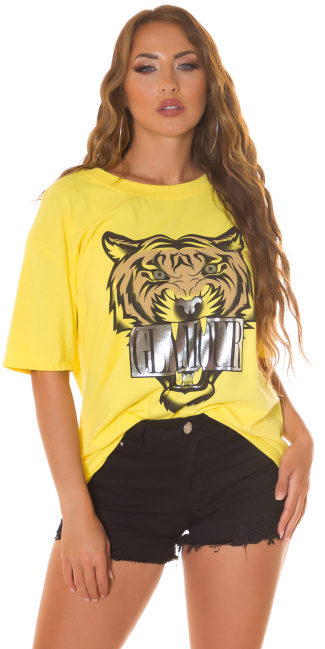 Oversized T-Shirt "Glamour" Yellow